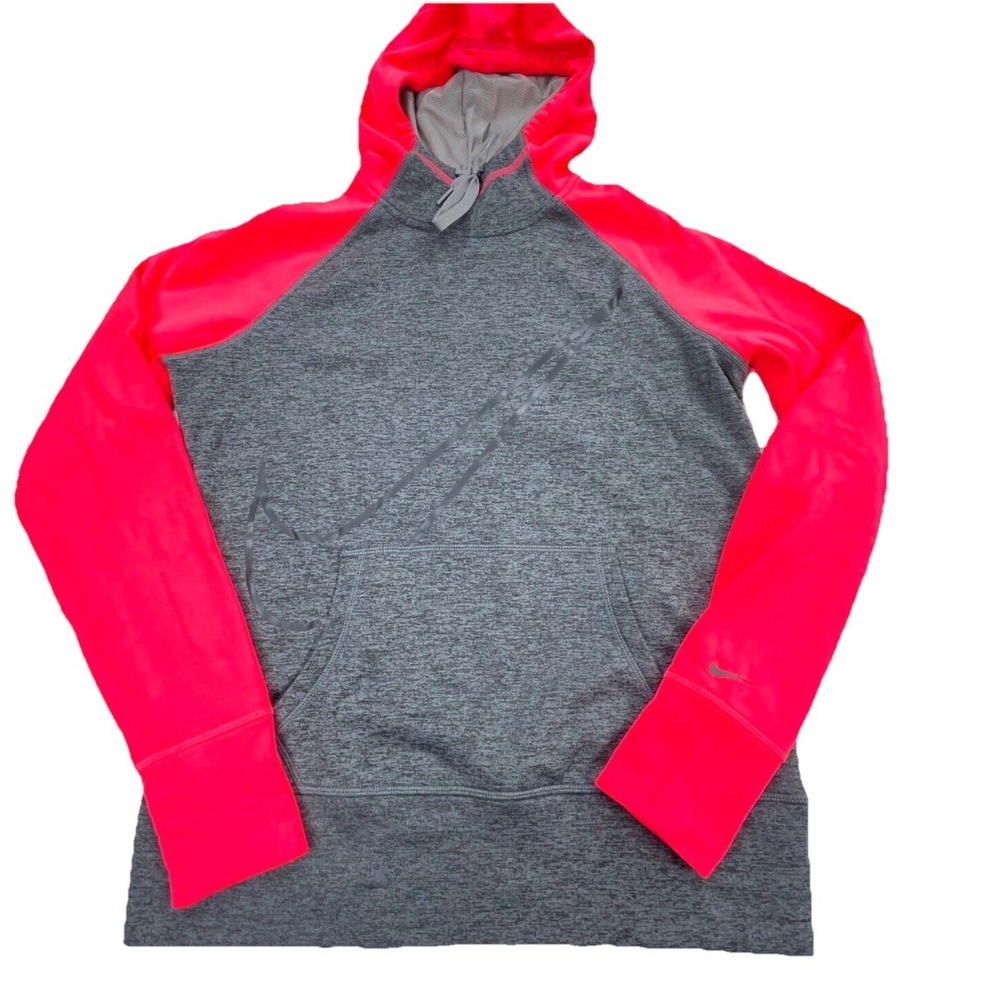 Nike Hoodie Women Small Pink Gray Sweatshirt Sweater Therma Fit Mint Swoosh OO